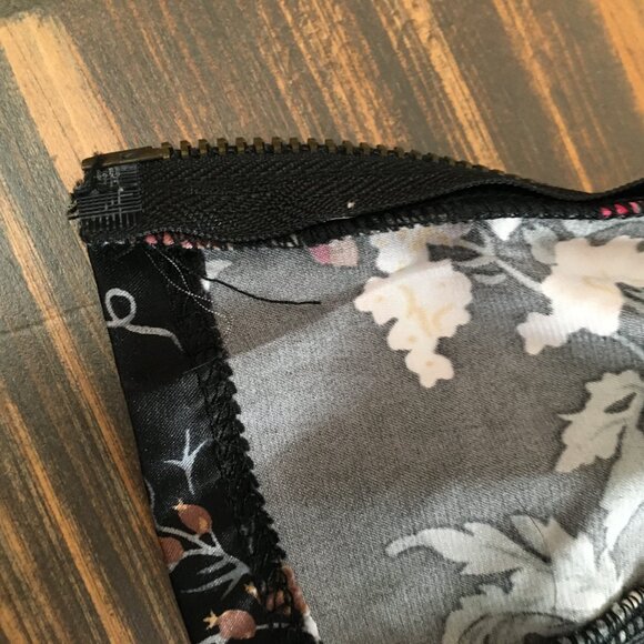 [Rachael & Chloe] Zip Front Black Floral Padded Tank | S | Good - Picture 11 of 13